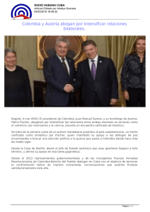 Colombia y Austria abogan por intensificar relaciones bilaterales.