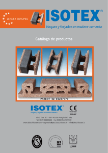 bloques y forjados en madera-cemento Catálogo de productos