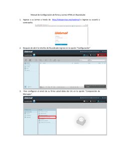 Manual de Configuración de firma y correo HTML en Roundcube 1
