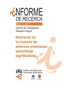 Itinerarios en la creación de entornos de enseñanza