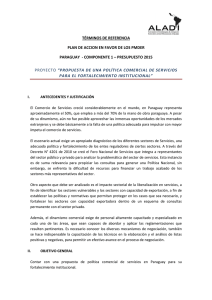 TdR modificados sector servicios y fort. institucional