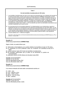 ESPANHOL Questão 13 Señala la(s) proposición(es) CORRECTA(S).