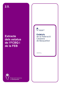 2.5. Extracte dels estatus de l`FCBQ i de la FEB