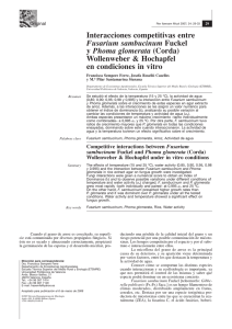 Interacciones competitivas entre Fusarium sambucinum Fuckel y