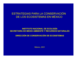 estrategias para la conservación de los ecosistemas en méxico