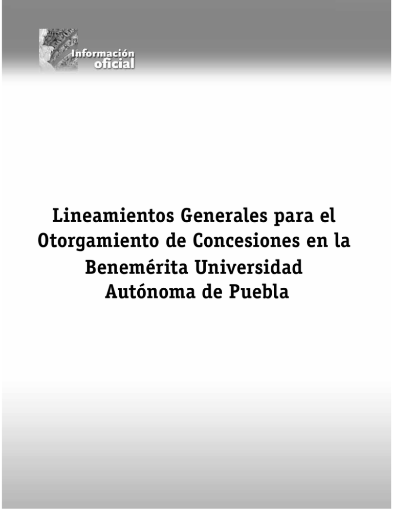 Lineamientos Generales para el Benemérita Universidad Autónoma