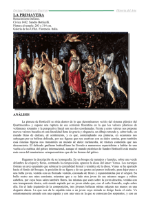 Comentario La Primavera, Botticelli