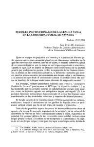 perfiles institucionales de la lengua vasca en la comunidad foral de