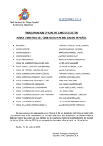 proclamacion candidatos - Club Nacional del Galgo Español