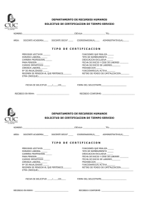 departamento de recursos humanos solicitud de certificacion de