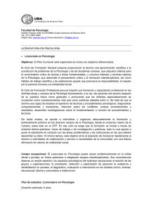 Licenciatura en Psicología - Universidad de Buenos Aires