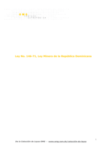 Ley No. 146-71, Ley Minera de la República Dominicana