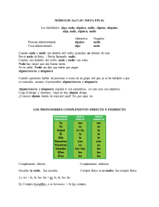 MÓDULOS 16,17,18 / META FINAL Los indefinidos algo, nada