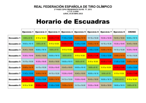 Horario de Escuadras - Real Federación de Tiro Olímpico