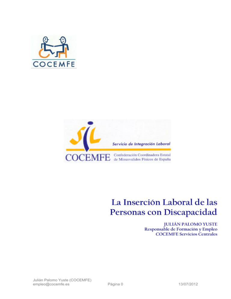 La Inserción Laboral De Las Personas Con Discapacidad 6929