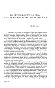 Un olvido injusto: la obra portuguesa en la lexicología española