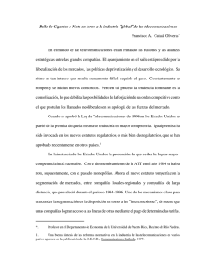 Nota en torno a la industria "global" de las telecomunicaciones