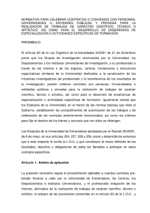 Normativa para celebrar contratos o convenios