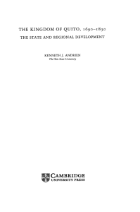 the kingdom of quito, 1690—1830 - Assets