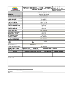 REFINANCIACION ABONO A CAPITAL