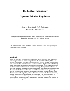 The Political Economy of Japanese Pollution Regulation Frances
