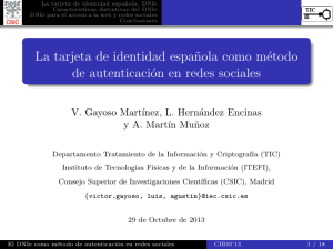 La tarjeta de identidad española como método de autenticación en