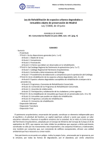 Ley de Rehabilitación de espacios urbanos degradados e