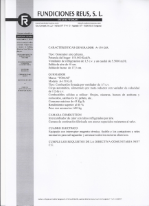 Características técnicas del modelo A