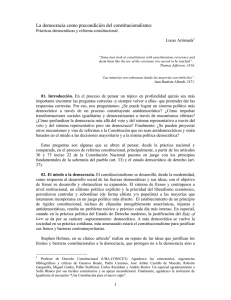 La democracia como precondición del constitucionalismo: