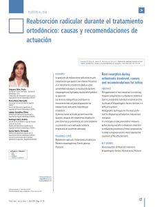 Reabsorción radicular durante el tratamiento ortodóncico