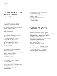 TO FIND AND TO LOSE CASTILLO DE NAIPES