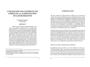 Utilización del estiércol de cerdo en la alimentación de los rumiantes