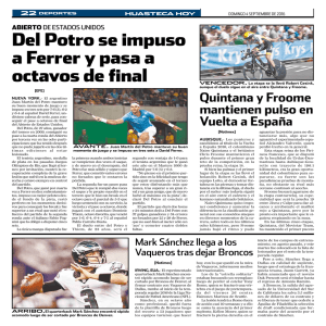 Del Potro se impuso a Ferrer y pasa a octavos de final