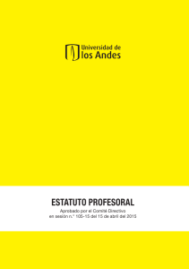 estatuto profesoral - Universidad de los Andes