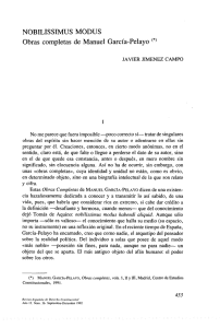 Nobilissimus modus. Obras Completas de M. García