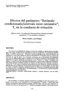 Efectos del parámetro “Estímulo condicionado [intervalo entre