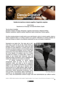 Cambio de marcha en ciencia cognitiva: Cognición corpórea