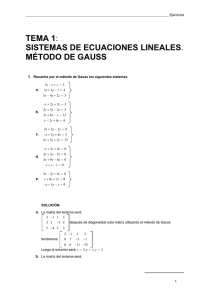 tema 1: sistemas de ecuaciones lineales. método de gauss