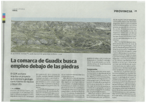 La comarca de Guadix busca empleo debajo de las piedras