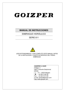 manual de instrucciones embrague hidráulico serie 611