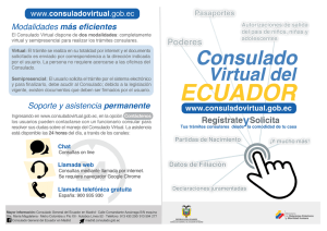 www.consuladovirtual.gob.ec Modalidades más eﬁcientes