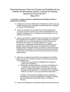 Recomendaciones Sobre los Principios de Redistribución de