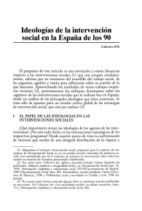 Ideologías de la intervención social en la España de los 90