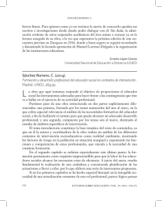 Sánchez Romero, C. (2014). Formación y desarrollo profesional del