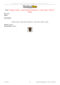 Chaleco Torero - Marca Wear It Declare It - Color Café