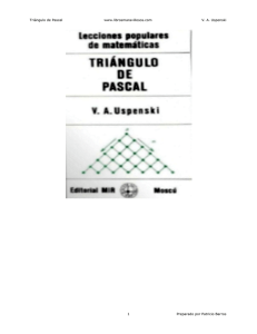 Triángulo de Pascal www.librosmaravillosos.com V. A. Uspenski