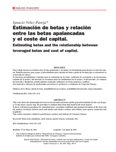 Ignacio Vélez-Pareja* Estimación de betas y relación entre las betas