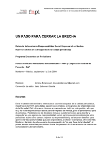 UN PASO PARA CERRAR LA BRECHA