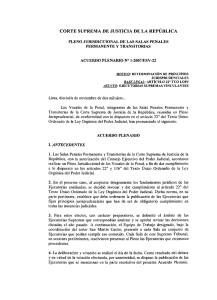 Acuerdo Plenario N° 1-2007/ESV-22