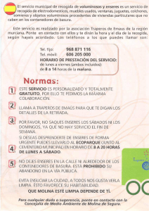 servicio municipal de recogida de voluminosos y enseres